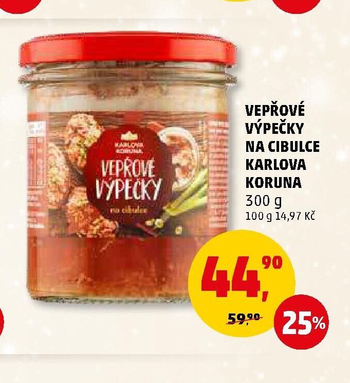 VEPŘOVÉ VÝPEČKY NA CIBULCE KARLOVA KORUNA
