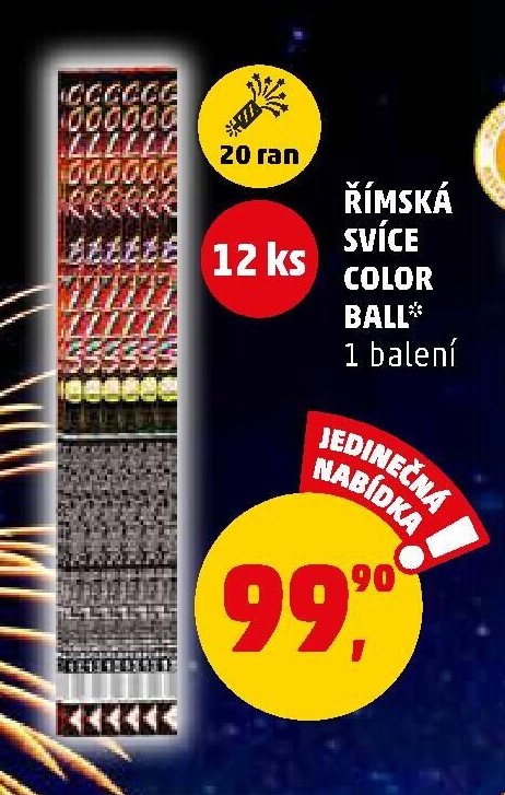 ŘÍMSKÁ SVÍCE COLOR BALL