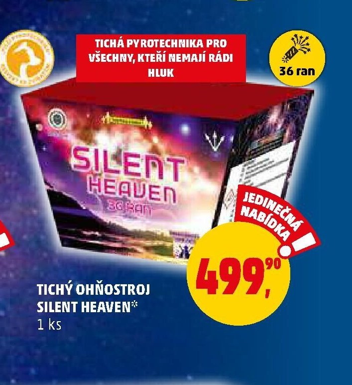 TICHÝ OHŇOSTROJ SILENT HEAVEN