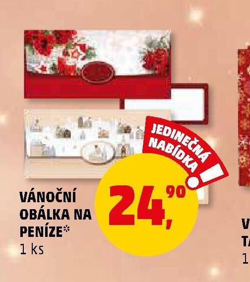 VÁNOČNÍ OBÁLKA NA PENÍZE