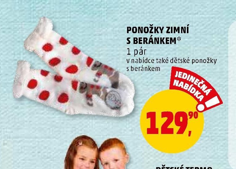 PONOŽKY ZIMNÍ S BERÁNKEM