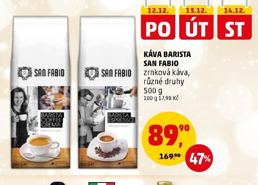 KÁVA BARISTA SAN FABIO