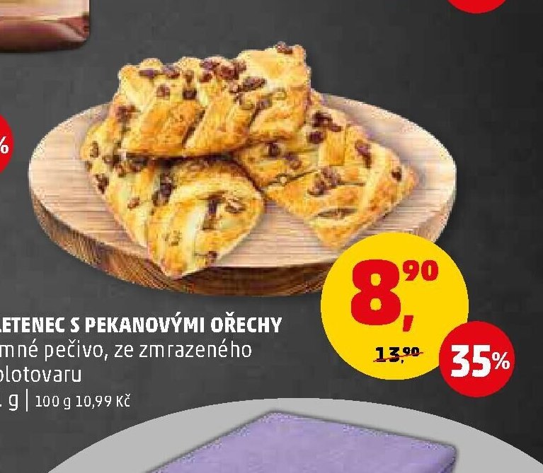 Pletenec s pekanovými ořechy