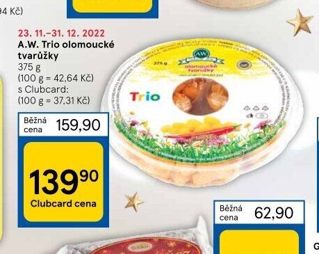 A.W. Trio olomoucké tvarůžky 375 g