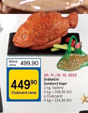 Sváteční šunkový kapr