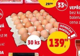 Čerstvá vejce 30 ks