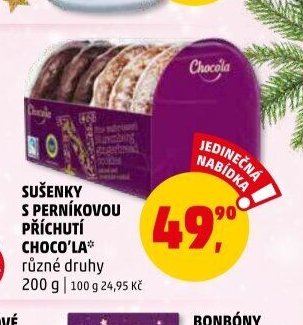 SUŠENKY S PERNÍKOVOU PŘÍCHUTÍ CHOCO'LA