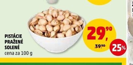 PISTÁCIE PRAŽENÉ SOLENÉ