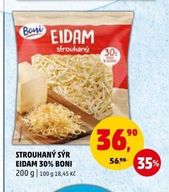 STROUHANÝ SÝR EIDAM 30% BONI 200 g