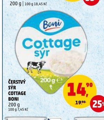 ČERSTVÝ SÝR COTTAGE BONI 200 g