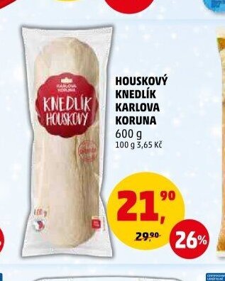 Houskový knedlík Karlova Koruna