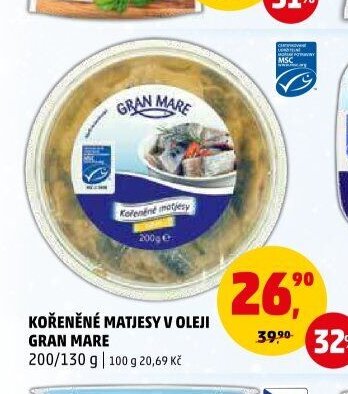 Kořeněné matjesy v oleji Gran Mare