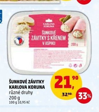 Šunkové závitky Karlova Koruna