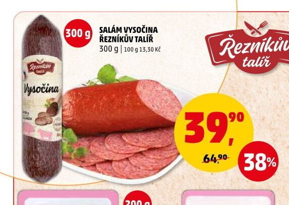SALÁM VYSOČINA ŘEZNÍKŮV TALÍŘ
