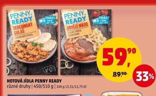 HOTOVÁ JÍDLA PENNY READY