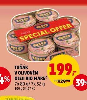 TUŇÁK V OLIVOVÉM OLEJI RIO MARE