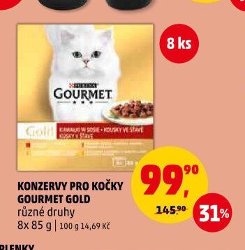 Konzervy pro kočky Gourmet Gold