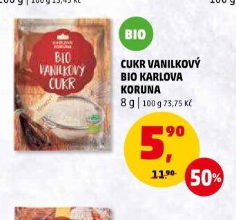 CUKR VANILKOVÝ BIO KARLOVA KORUNA