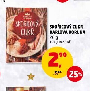 SKOŘICOVÝ CUKR KARLOVA KORUNA