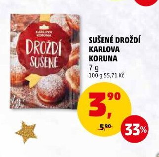 SUŠENÉ DROŽDÍ KARLOVA KORUNA