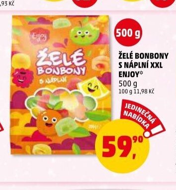 ŽELÉ BONBONY S NÁPLNÍ XXL ENJOY