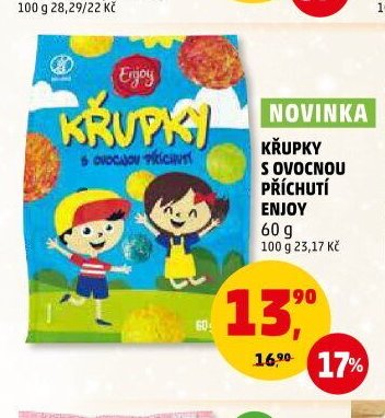 KŘUPKY S OVOCNOU PŘÍCHUTÍ ENJOY
