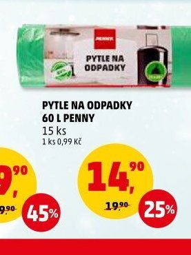 PYTLE NA ODPADKY 60 L PENNY