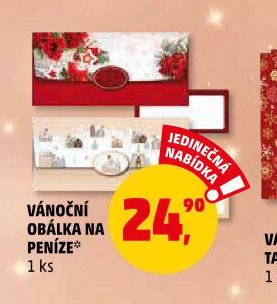 VÁNOČNÍ OBÁLKA NA PENÍZE