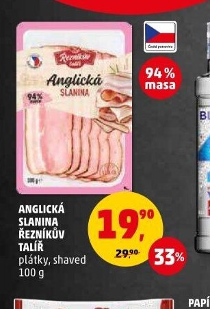 Anglická slanina Řezníkův talíř