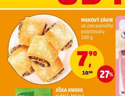 Makový závin ze zmrazeného polotovaru