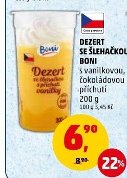 Dezert pudink se šlehačkou Boni