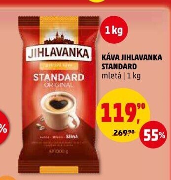 Mletá káva Standard Jihlavanka