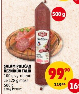 Salám Poličan Řezníkův talíř