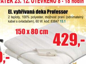 El. vyhřívaná deka Professor