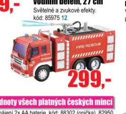Hasičský vůz s funkčním vodním dělem