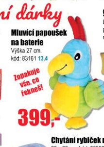 Mluvící papoušek na baterie