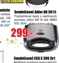 Sendvičovač Adler AD 3015
