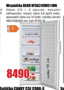 Mraznička BEKO RFSA240M31WN
