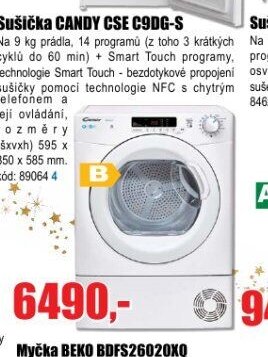 Sušička CANDY CSE C9DG-S