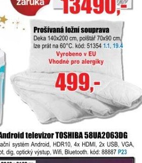 Prošívaná ložní souprava