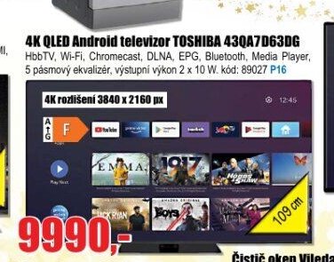 4K QLED Android televizor TOSHIBA 43QA7D63DG