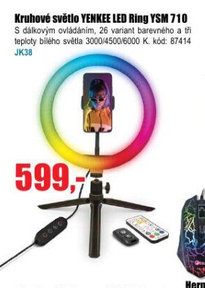Kruhové světlo YENKEE LED Ring YSM 710
