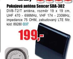 Pokojová anténa Sencor SDA-302