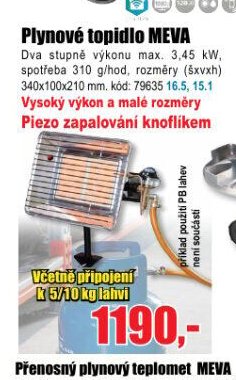 Plynové topidlo MEVA