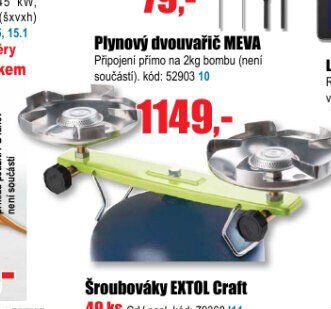 Plynový dvouvařič MEVA