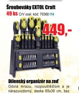 Šroubováky EXTOL Craft