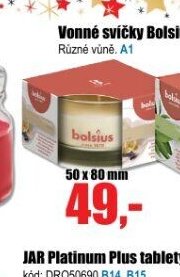 Vonné svíčky Bolsius ve skle 50x80mm