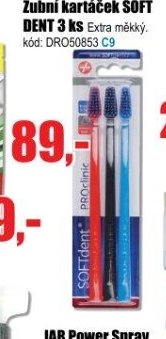 Zubní kartáček SOFT DENT 3 ks