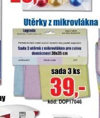 Utěrky z mikrovlákna Lagrada 3 ks