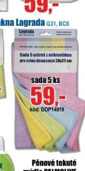 Utěrky z mikrovlákna Lagrada 5 ks